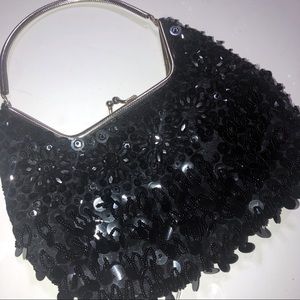 Vintage sequins black bag stunning!